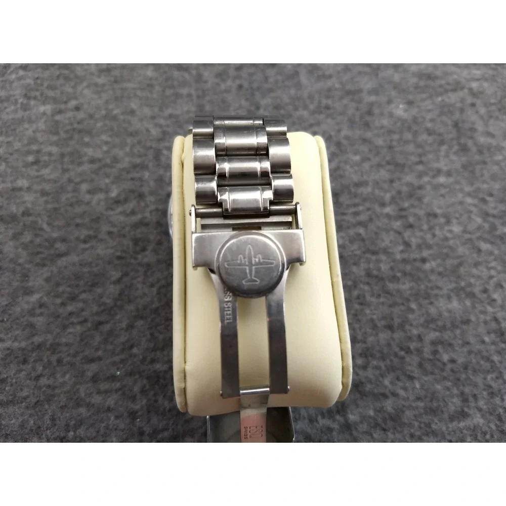 ESQ Watch Movado Pilot ES 021145482 Stainless Swiss Quartz Luminous New Battery